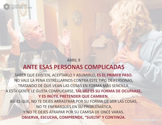 Ante esas personas complicadas